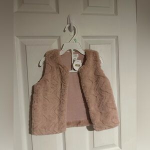 NWT mudpie toddler pink faux fur vest